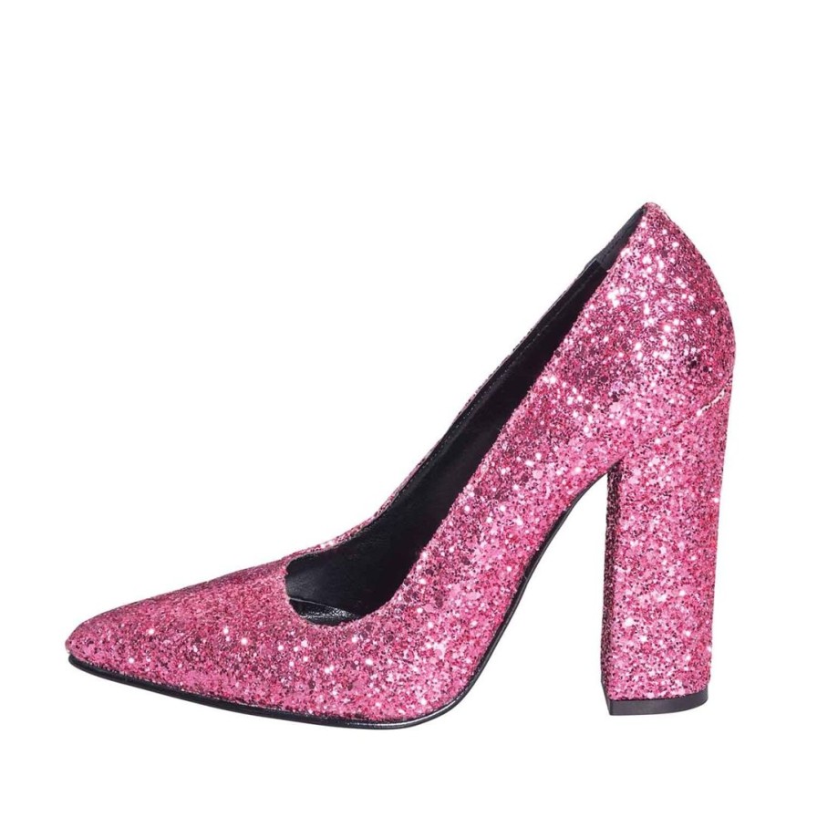 Autunno Inverno STUDIO CREAZIONI | Decolte Donna In Glitter Fucsia Made In Italy