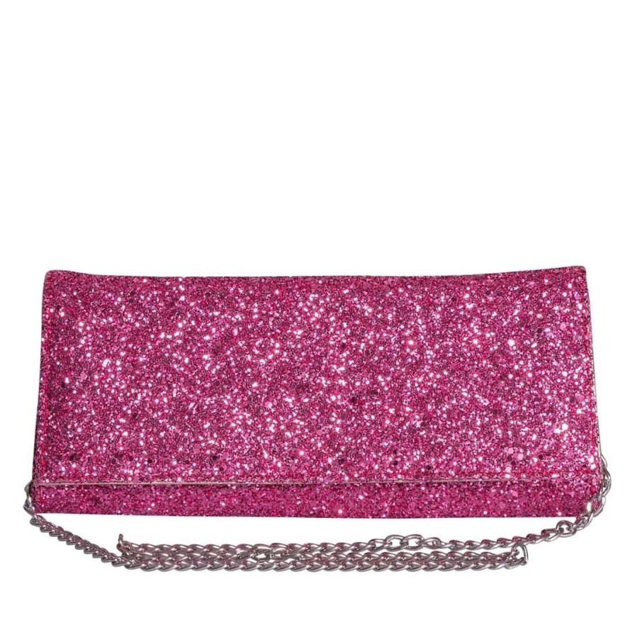 Borse STUDIO CREAZIONI | Pochette Glitterata Fucsia Made In Italy