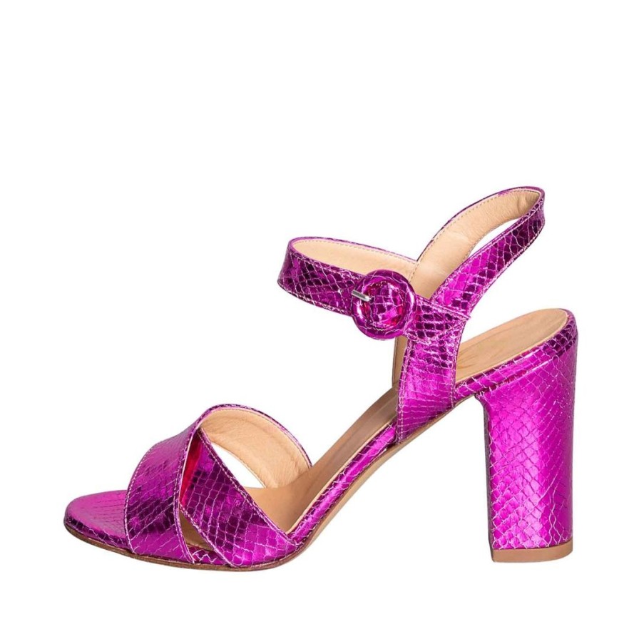 Primavera Estate STUDIO CREAZIONI | Sandali Fucsia Tacco Alto Made In Italy 9Cm